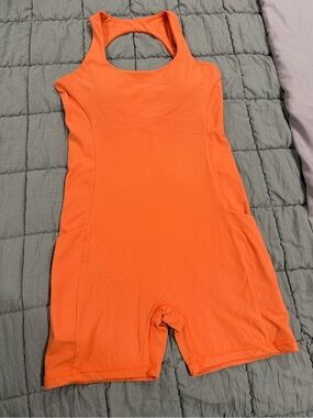 ILUS - Women’s Orange Shapewear Romper -